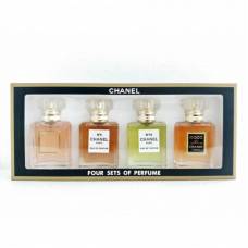 Подарочный набор Chanel Set 4 по 20мл (Coco+Coco Mademoiselle+№5+№19) (лицензия)